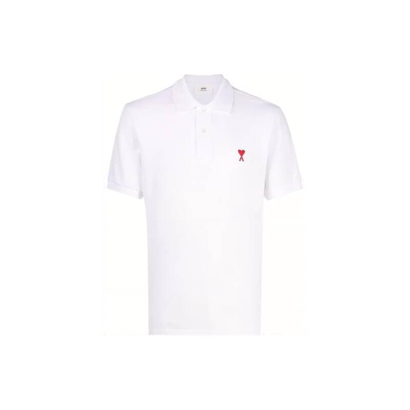 [ロロモダ] アミ・ハート・ロゴ ポロ ユニセックス半袖Tシャツ / UPL001760-100