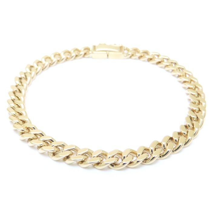 喜平ブレスレット K18YG イエローゴールド 2面 シングル 18cm 20.0g/129125【中古】 163,000円