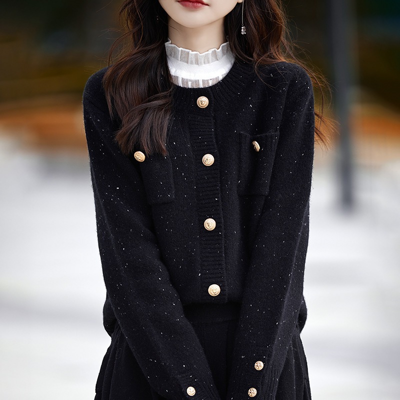 ニット カーディガン セーターコート ウール ラウンドネック レディース コーディネート カジュアル トップス 通勤 外出 デート