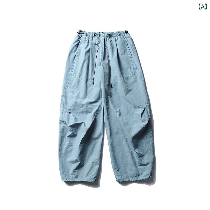 カーゴパンツ　メンズ　レディース RCDB 和風 アウトドア 撥水 ハイキング パンツ 男女兼用 ストレート レッグ カジュアル 夏 カップル オーバー オール