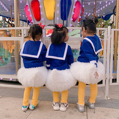 【急速出荷】ハロウィンコスプレ衣装女の子男の子ドナルドダック風子供用コスプレクリスマスプレゼントキッズコスプレ衣装変装仮装コスチューム子供ステージ服ダックハロウィン 学園祭コスプレ仮装長袖可愛い