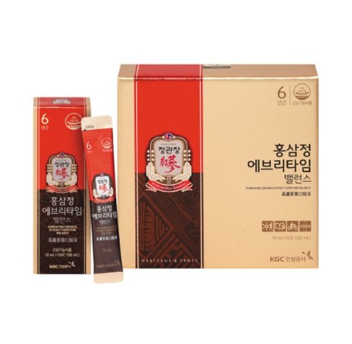 6年紅参精エヴリタイムバランス10ml x 30P/免疫力改善/濃縮液