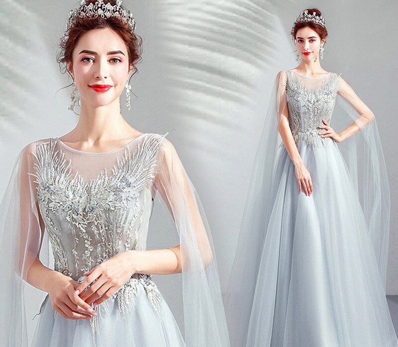 韓国ファッション カラー ウェディングドレス パーティードレス 花嫁ロングドレス 結婚式 二次会 エレガントボートネック お呼ばれ 挙式 簡約 姫系