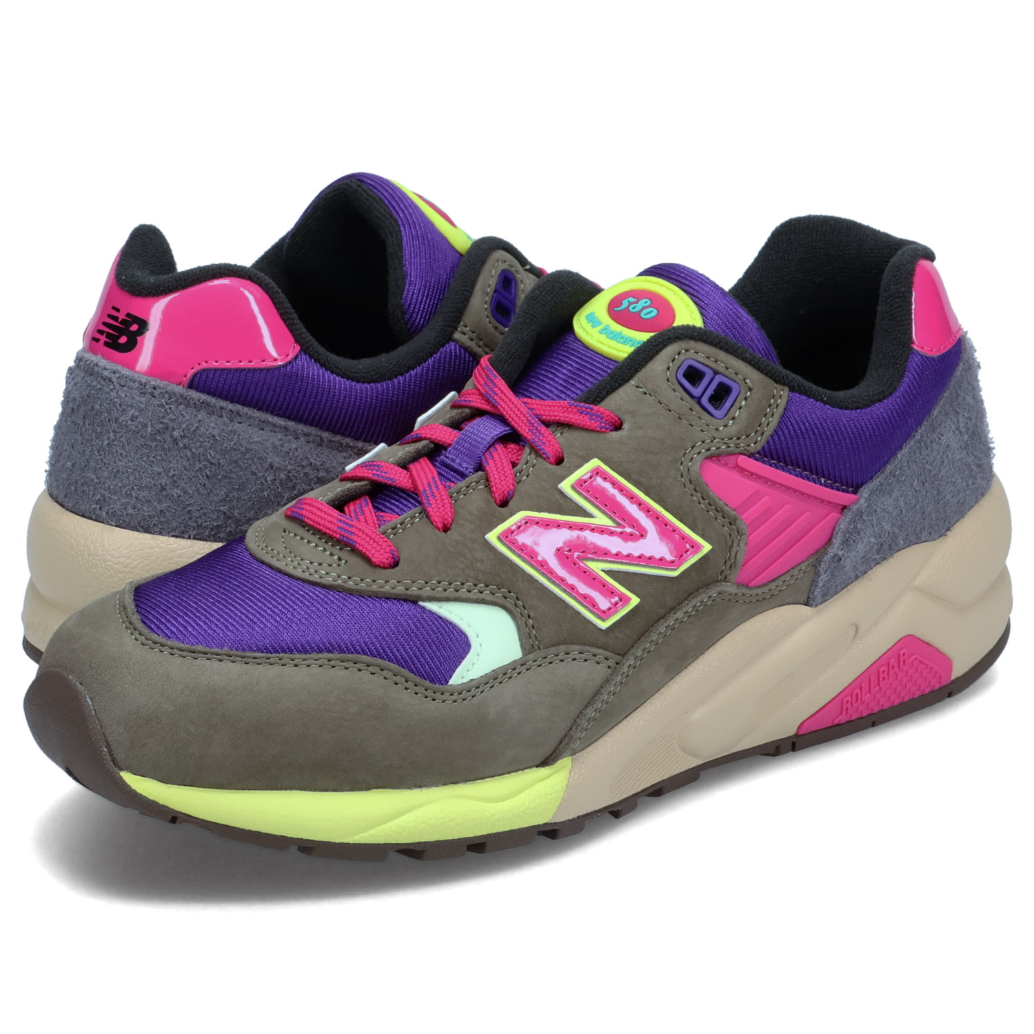 580 スニーカー メンズ Dワイズ グリーン MT580SFA