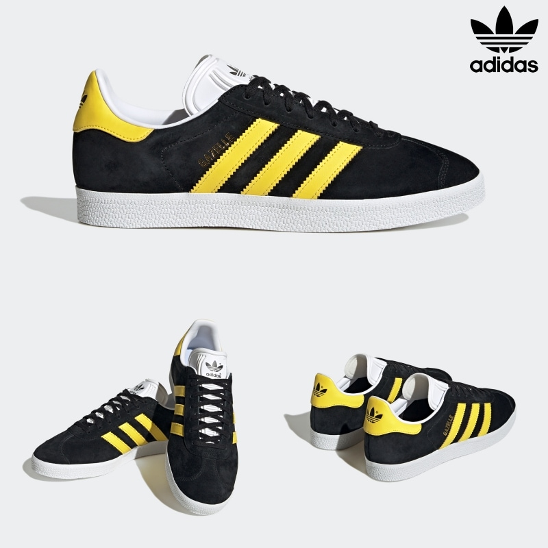 [ADIDAS] GAZELLE アディダス スニーカー ガゼル コアブラック/インパクトイエロー 10,062円