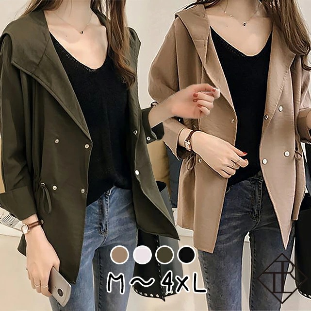 【即納】トレンチコート スプリングコート レディース アウター 大きいサイズ ライトアウター フォーマル ミディアム ママコート ジャケット 上品 美シルエット 通勤 オフィス 大人可愛い おしゃれ