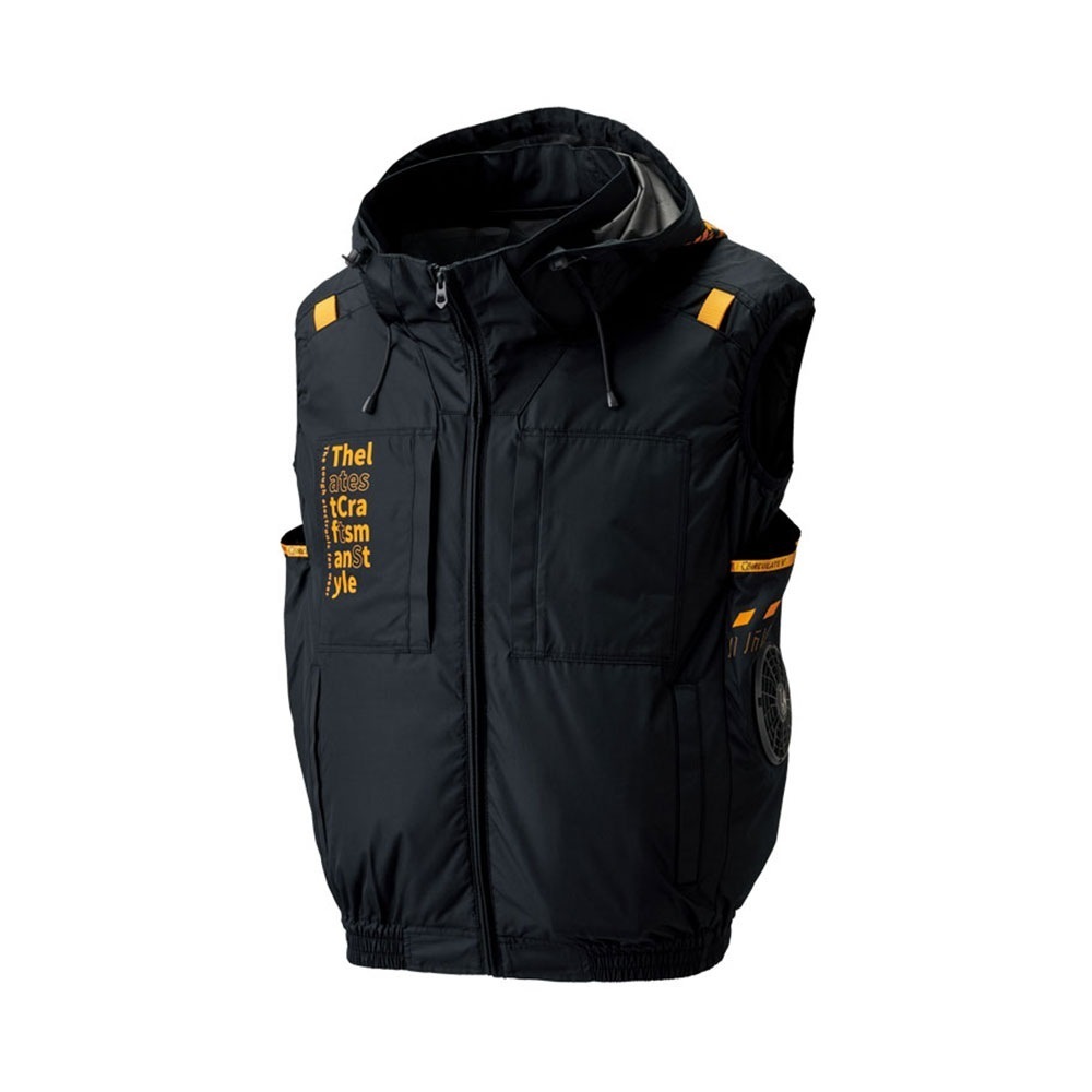 空調風神服 EFウェア チタンフードベスト 空調ベスト メンズ レディース ファン対応ウェア ベスト フード付き 極涼 -12.5℃ 撥水 UVカット 遮熱 涼しい 作業服 ワークウエア 作業着 夏