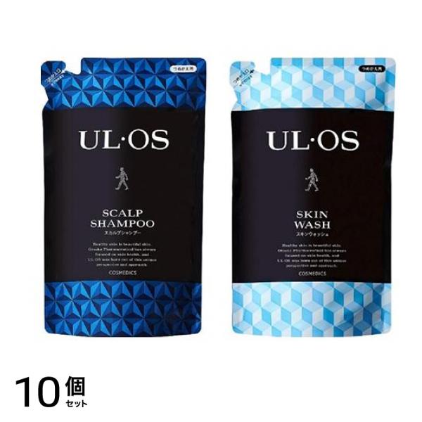 UL・OS(ウル・オス) 薬用スカルプシャンプー 詰め替え用 420mL &薬用スキンウォッシュ 詰め替え用 420mL 10個セット