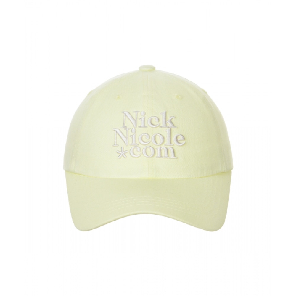 NICK&NICOLE NN ドットコムシグネチャーボールキャップ_イエロークリーム