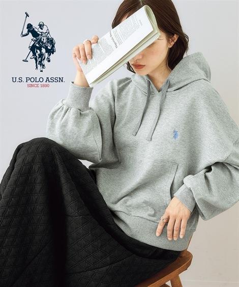 パーカー U.S. POLO ASSN. 裏起毛ミディアム丈パーカー