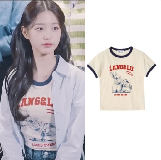 23SS IVE WONYOUNG 着用 LOVE BUNNY SHIRT