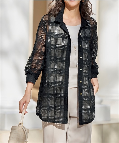 ジャンパー・ブルゾン 総レースブラウスジャケット アトランダム