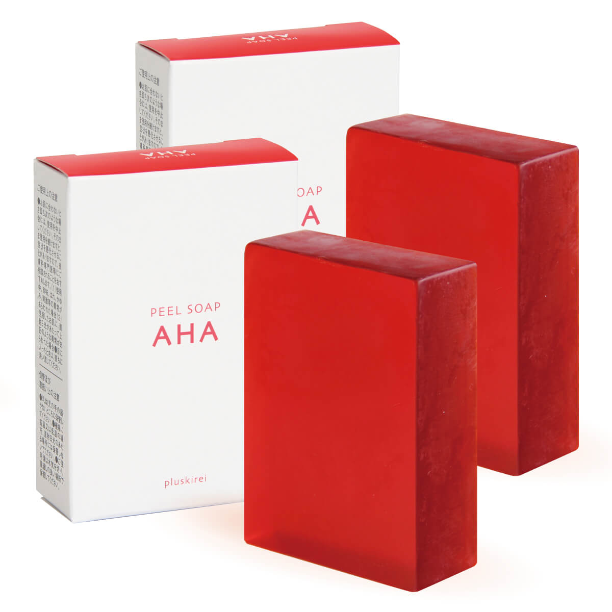 ニキビ 洗顔 ピールソープ AHA 1.5% 赤 100g 2個 ピーリング石鹸 洗顔石けん レチノール グリコール酸 ティーツリー オイル ビタミンA誘導体