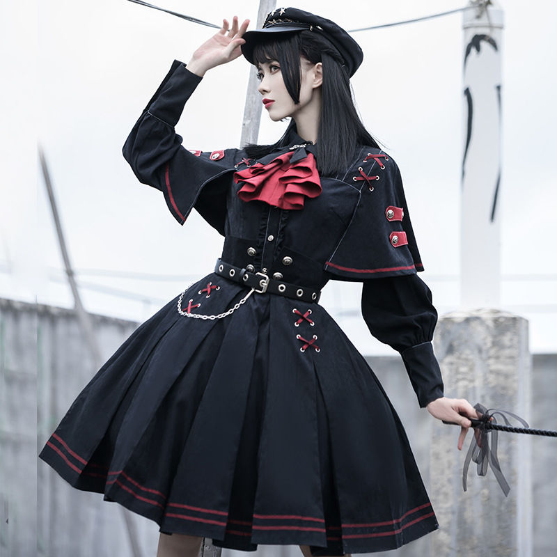 軍風lolitaオリジナルスカート罪罰経営責任者SK半身スカート上着フルセットJK制服スーツ