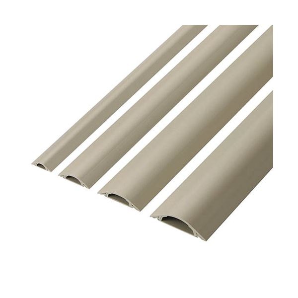 （まとめ） エレコム 床用モール ストレート 両面テープ付/幅45mm（ベージュ） LD-GA1307A (×3セット)