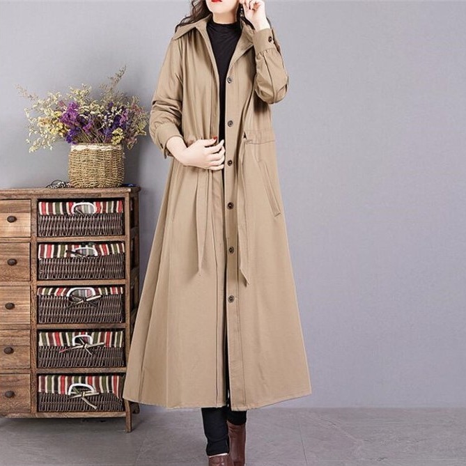 Hot!!!ロングコート トレンチコート レディース スプリングコート ロング丈 アウター 秋 春 コート シン