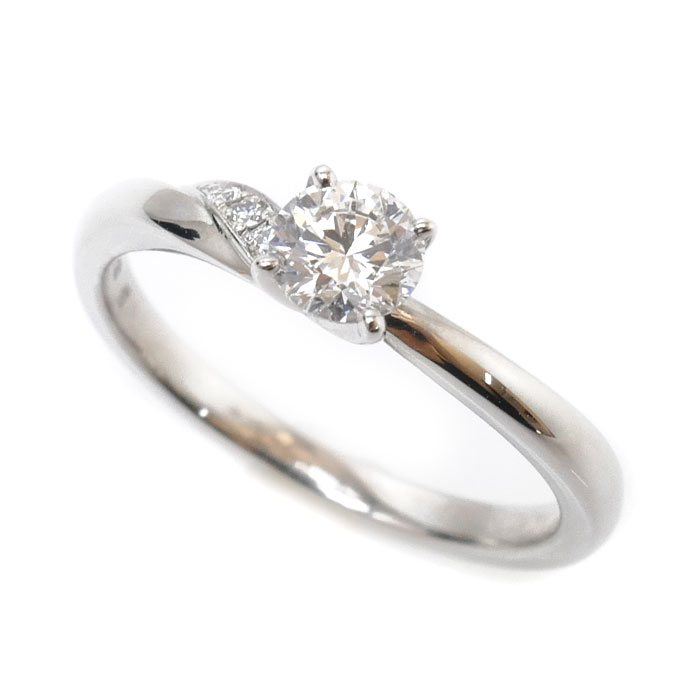 NIWAKA Pt950プラチナ リング・指輪 ダイヤモンド0.25ct 5号 2.6g レディース 中古 美品
