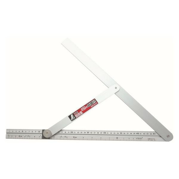 シンワ アルミ自由金 勾配目盛筋交付 62570 45cm 大工道具 測定具 スコヤ プロトラクター