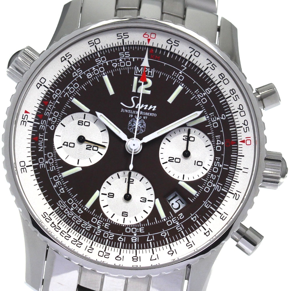 ジン Sinn 903 903 ナビゲーション クロノグラフ 自動巻き メンズ 良品 保証書付き_807446【中古】