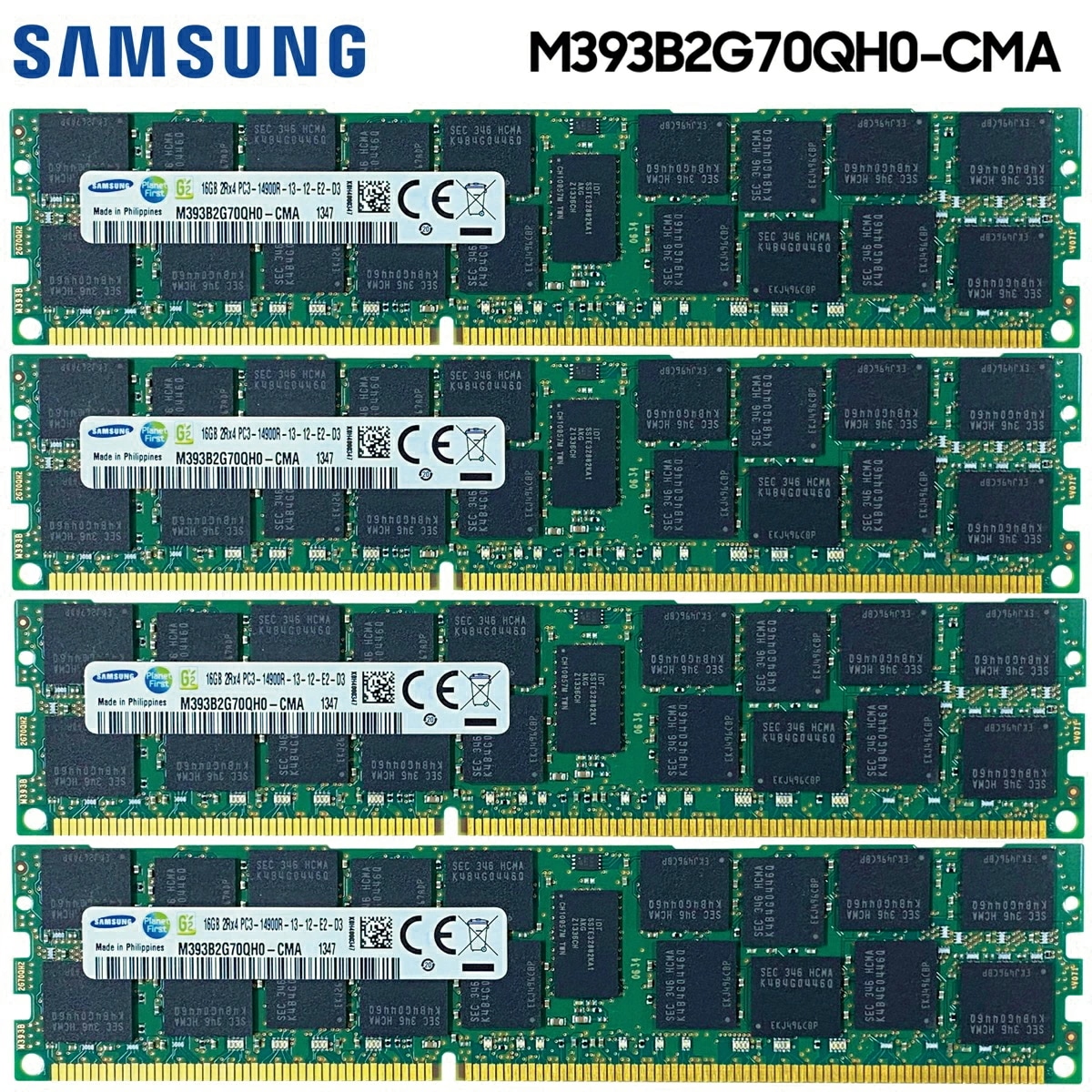 SAMSUNG MacPro用メモリ 64GB (16GB4枚組) DDR3 PC3-14900Rその他PC用アクセサリー