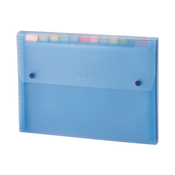 (まとめ) セキセイ ドキュメントファイル A4 13ポケット SSS-1212-10ブルー 1冊 (×30セット)