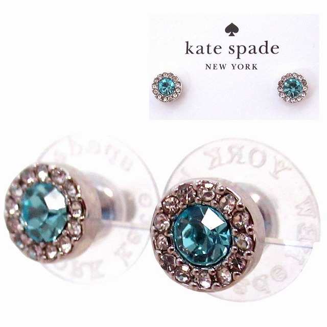 Kate spade ケイトスペード アウトレット アクセサリー ピアス キューブジルコニア パヴェ ハローピアス KL466403