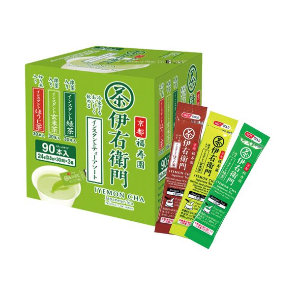 宇治の露製茶 伊右衛門インスタントティースティック アソート 0.8g 1セット（270本：90本×3箱）
