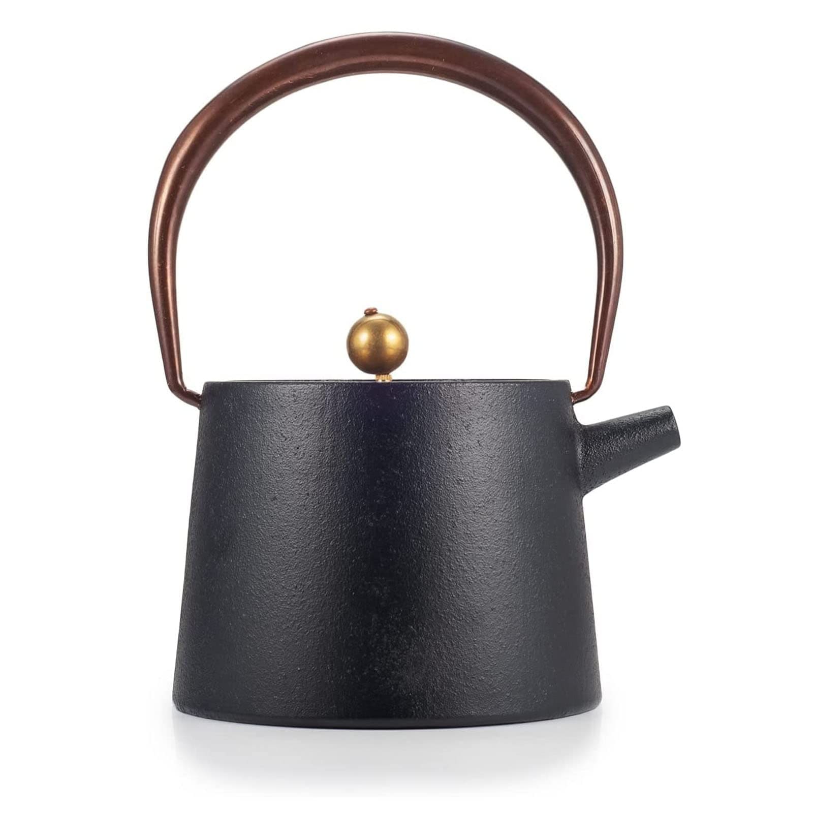 鉄瓶 南部鉄瓶 急須 1200ml 直火可 IH調理器対応 おしゃれ 鉄分補給 鉄製 やかん 鉄びん 鉄器 鋳物 茶道道具 大容量 フラット ケトル ホーロー加工なし 鉄分補給鉄瓶兼用急須