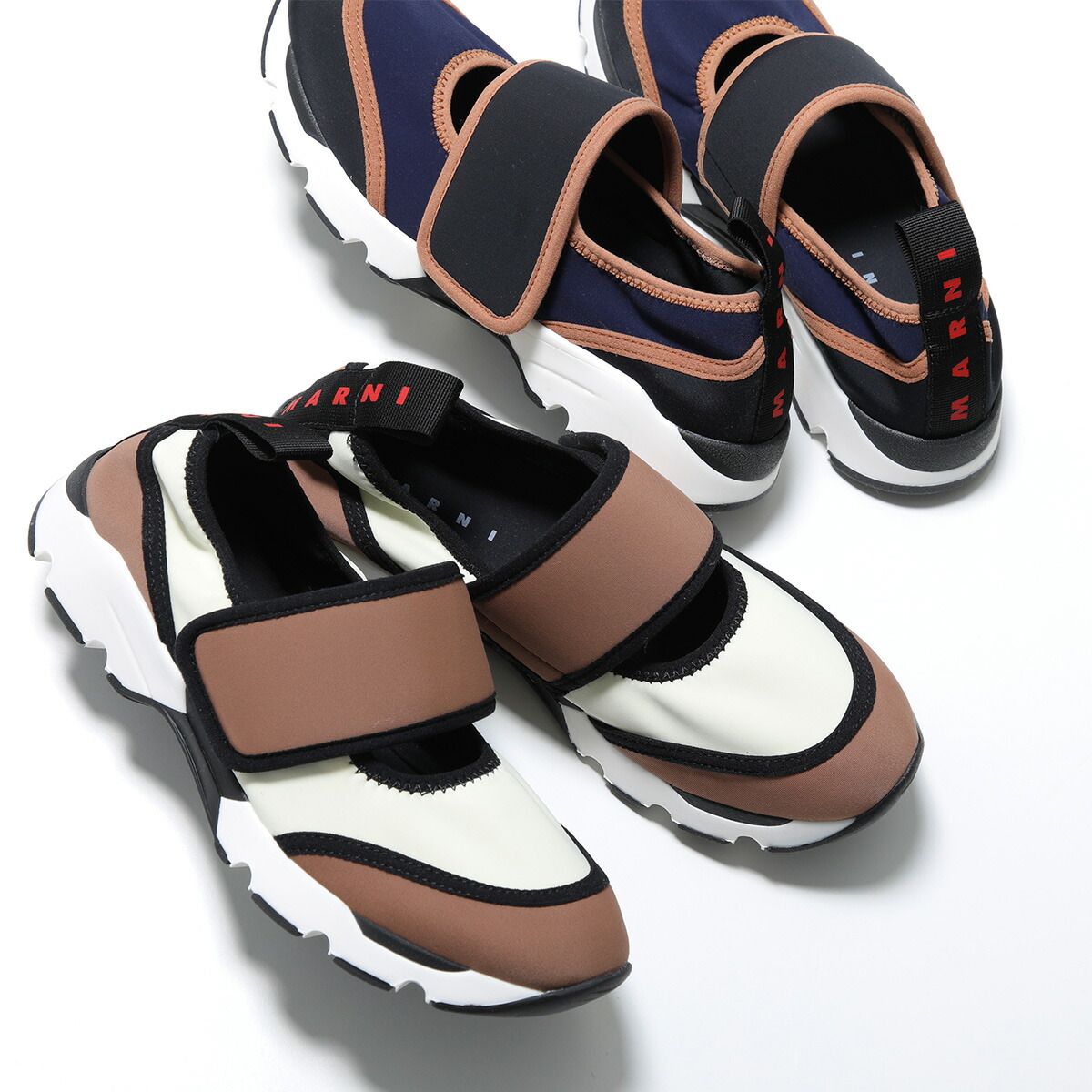 MARNI マルニ スニーカー SNZW020602 P7613 レディース メリージェーン ストレッチライクラ ツートーン ロゴ ランニング シューズ 靴 カラー2色