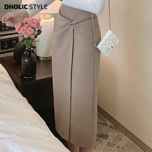 [メガ割りSALE]ツイストポイントサイドスリットスカート・p476982