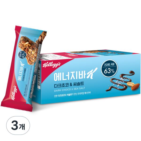 ダークチョコアンドシーソルトエナジーバー12p 다크초코 앤 씨솔트 에너지바 12p 4,792円