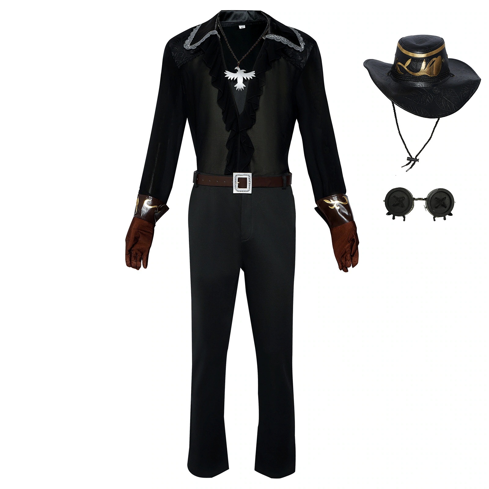 【迅速な出荷】第五人格服ハロウィーン黒チューリップ探査員セットコスプレ衣装