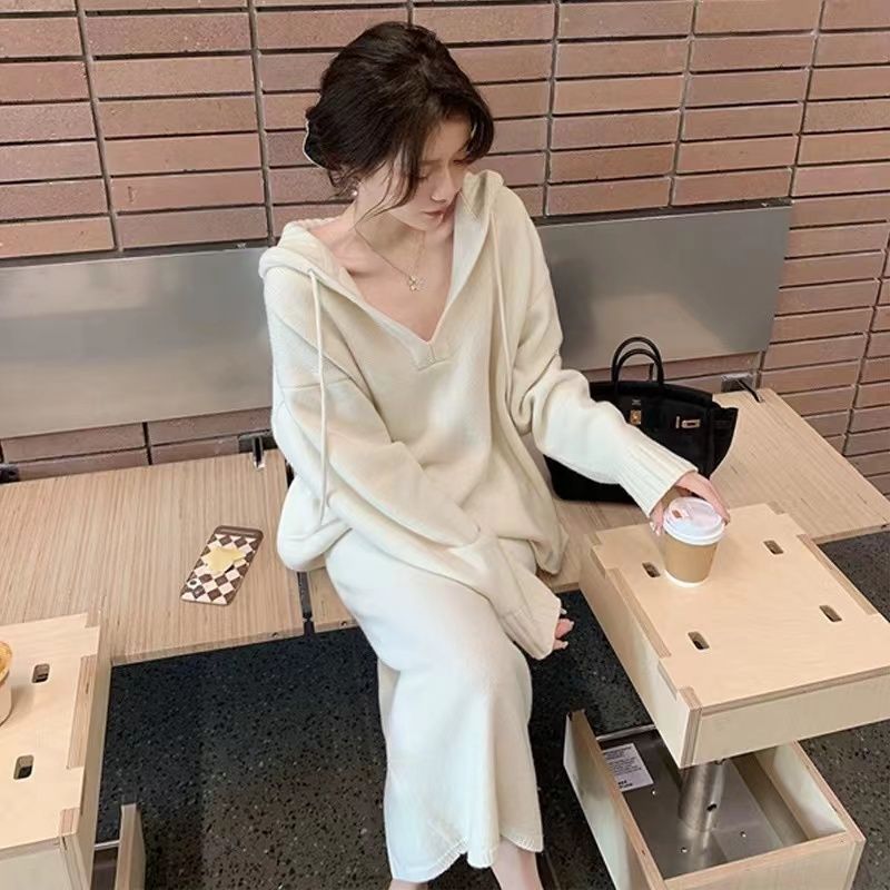 秋冬作韓国ファッション 涼しく楽ちんセットアップニットセータースカートエレガントお洒落二点セットレディースOL2030便利！2wayワンピース30%までに制限 4,998円