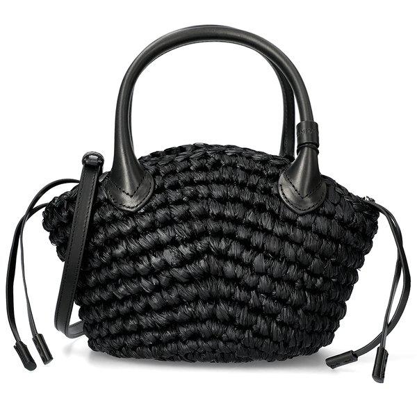 国内配送 25FW ラヤ ラフィア バスケット ショルダーバッグ BAG52020 CHARCOALBLACK