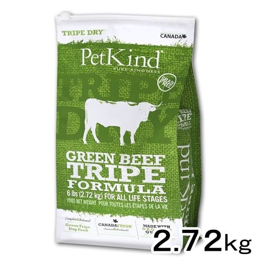 ドッグフード　グレインフリー　ペットカインド　トライプドライ　グリーンビーフトライプ　２．７２ｋｇ　正規品　穀物不使用　ＣＲＣ45―03―64―00―00
