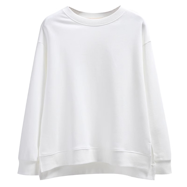 トップス プルオーバー トレーナー 袖あり 長袖 Uネック ラウンドネック 綿 ポリエステル コットン 快適 着心地 かわいい 大人可愛い シンプル カジュアル おしゃれ お洒落 レトロ 大人女子