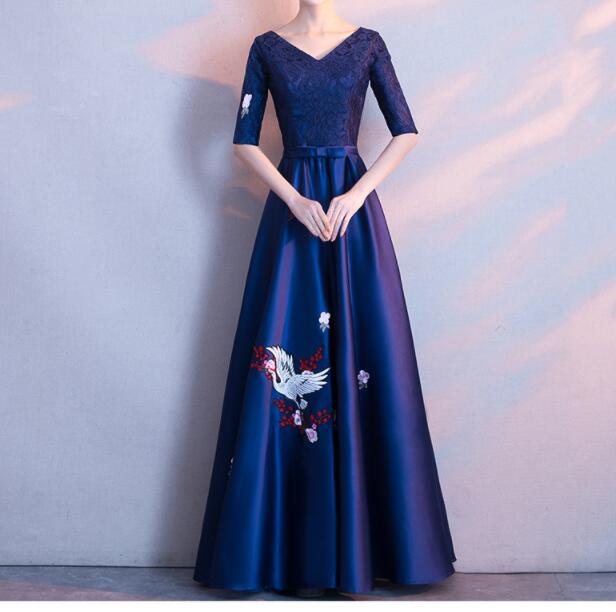 ロングドレス　2色　イブニングドレス　ワンピース　パーティードレス　合唱団　二次会　結婚式　着瘦せ