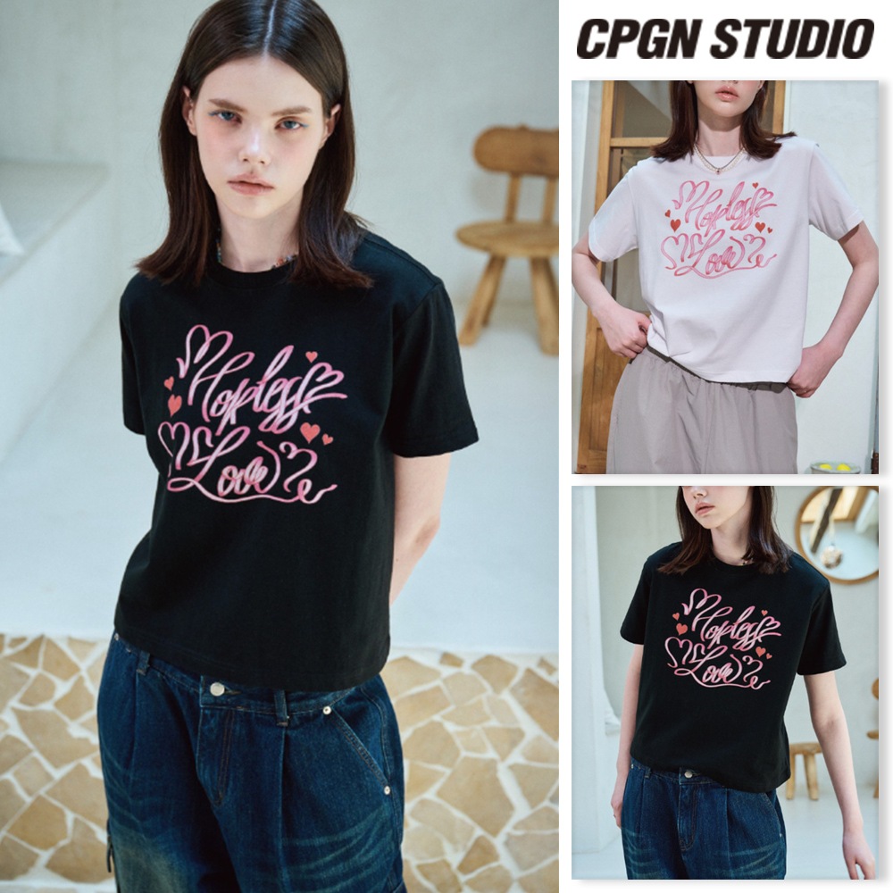 【CPGN STUDIO】 DTP Loveless Crop Short Sleeve Tee