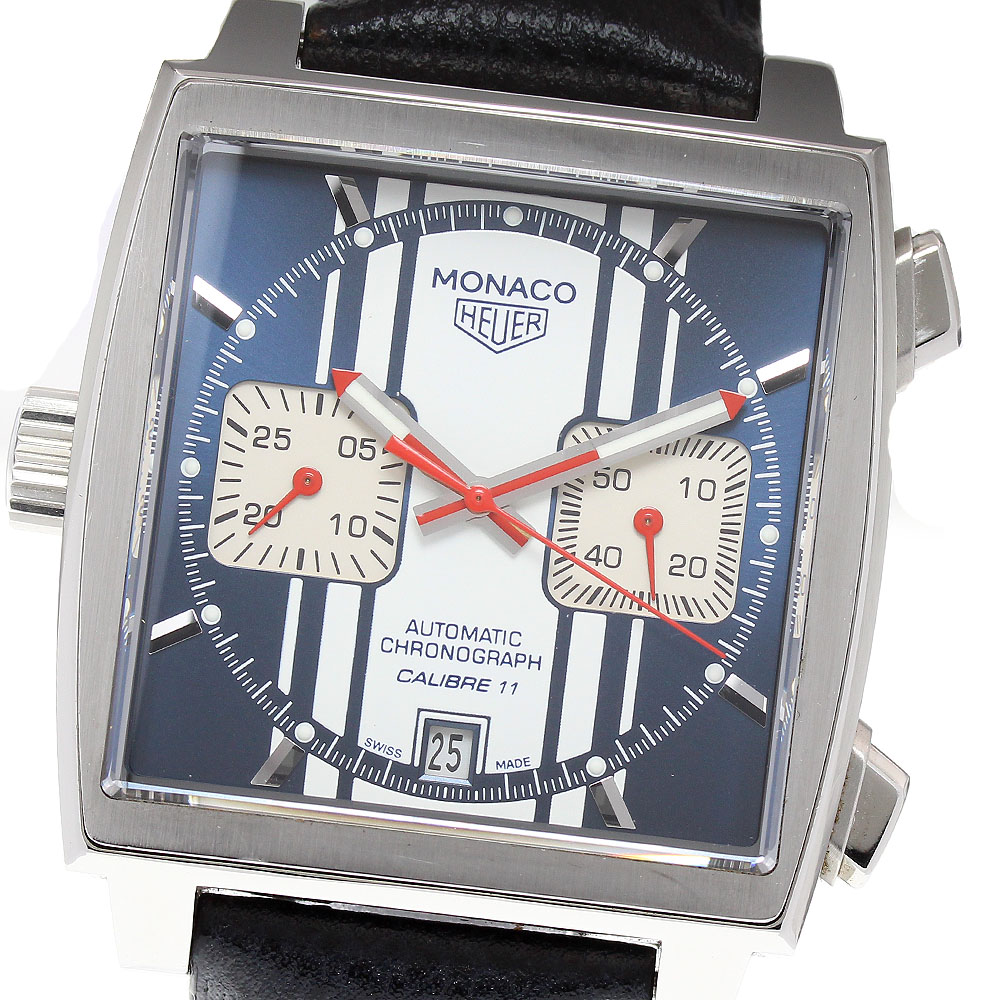 タグホイヤー TAG HEUER CAW211D-0 モナコ クロノグラフ スティーブ・マックィーン 自動巻き メンズ _831344【中古】