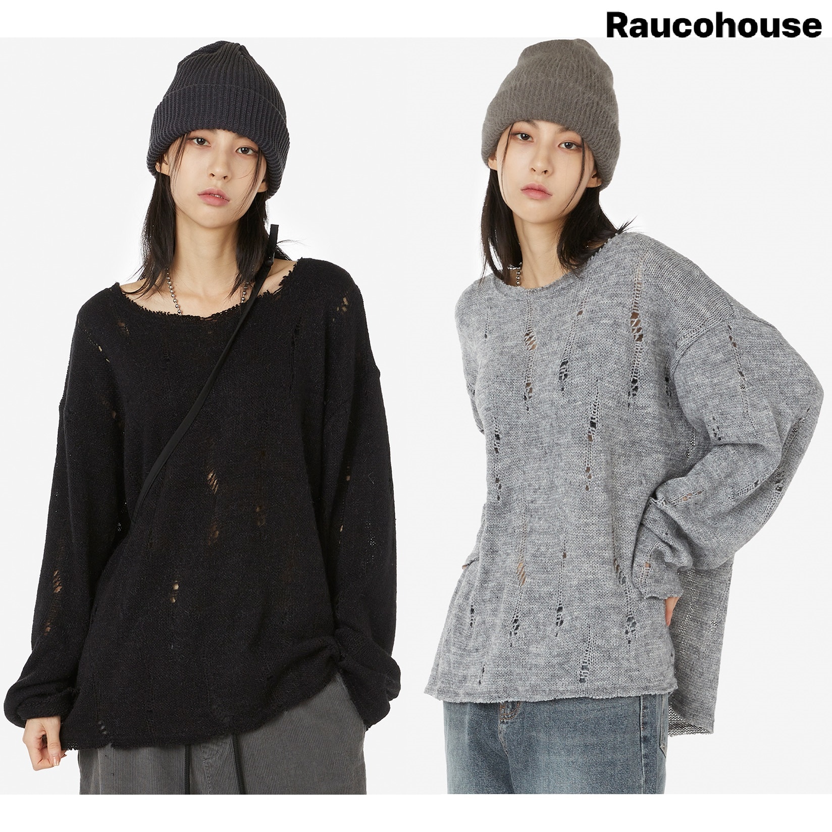 Mohair Rough Vintage Knitwear 3色 デイリー 男女共用 カップルアイテム ストリートファッション 贈り物 学生 大学生 5,742円