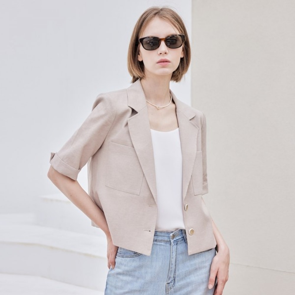 (リアーナニューヨーク) デイリーセミクロップクールジャケット RQFWJK060