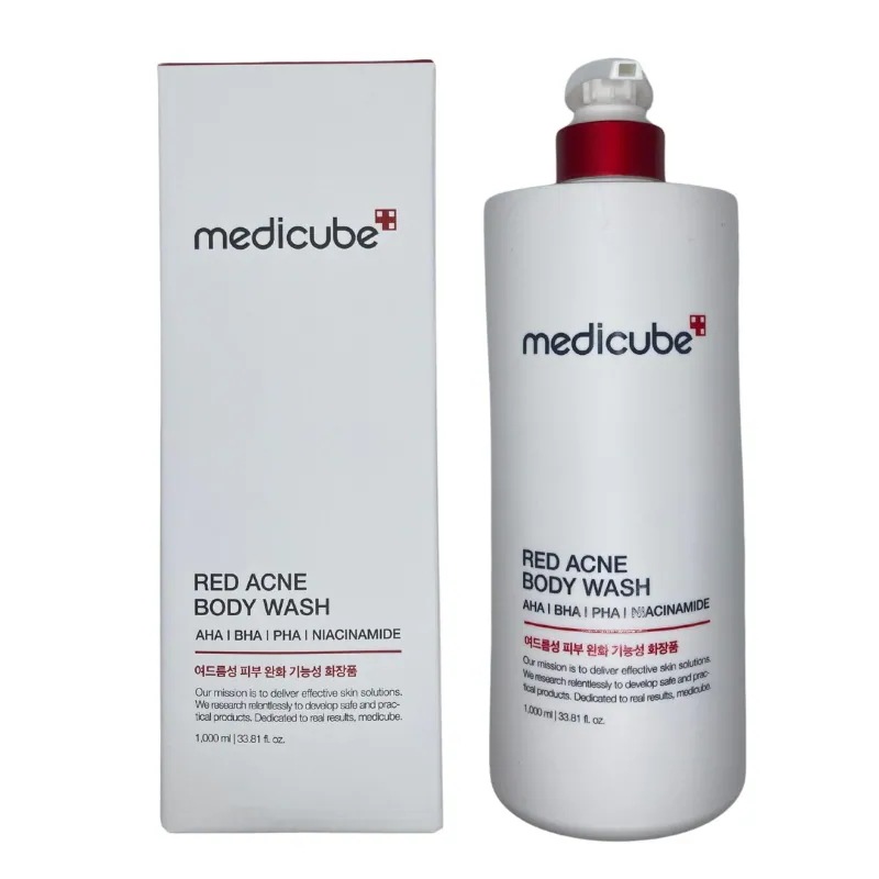 【大容量1000ml】レッドアクネボディウォッシュ 背中ニキビ＆体の肌荒れ専用！低刺激処方の集中ケア