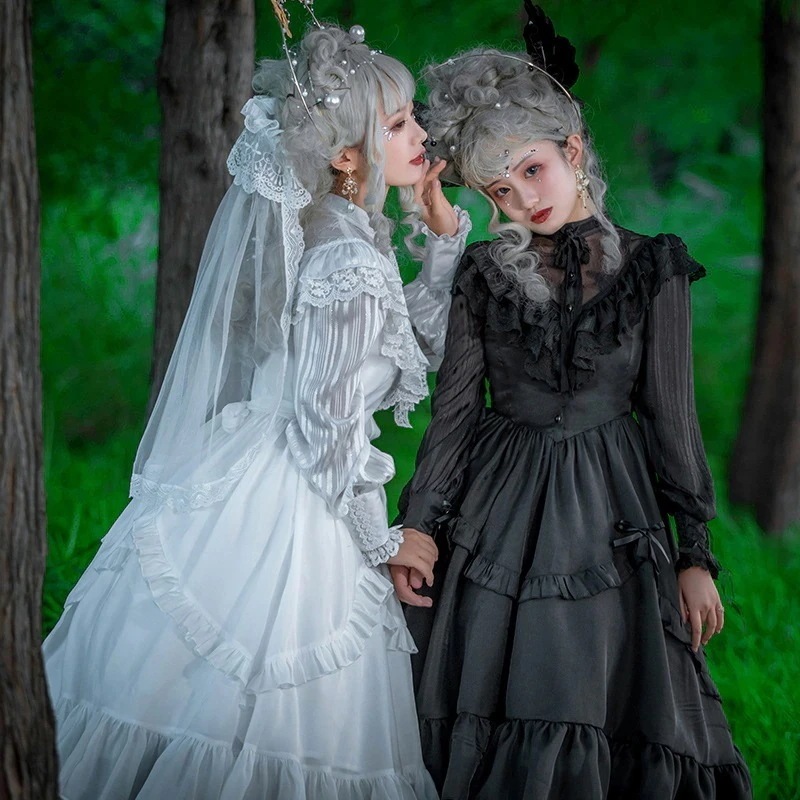 ロリータ P ワンピース 花嫁 コスプレ ハロウィン ゴシック イベント 豪華 ファッション パンク クラシカル クラロリ メイド コスム アニメ 衣装 文化祭 学園祭 忘2