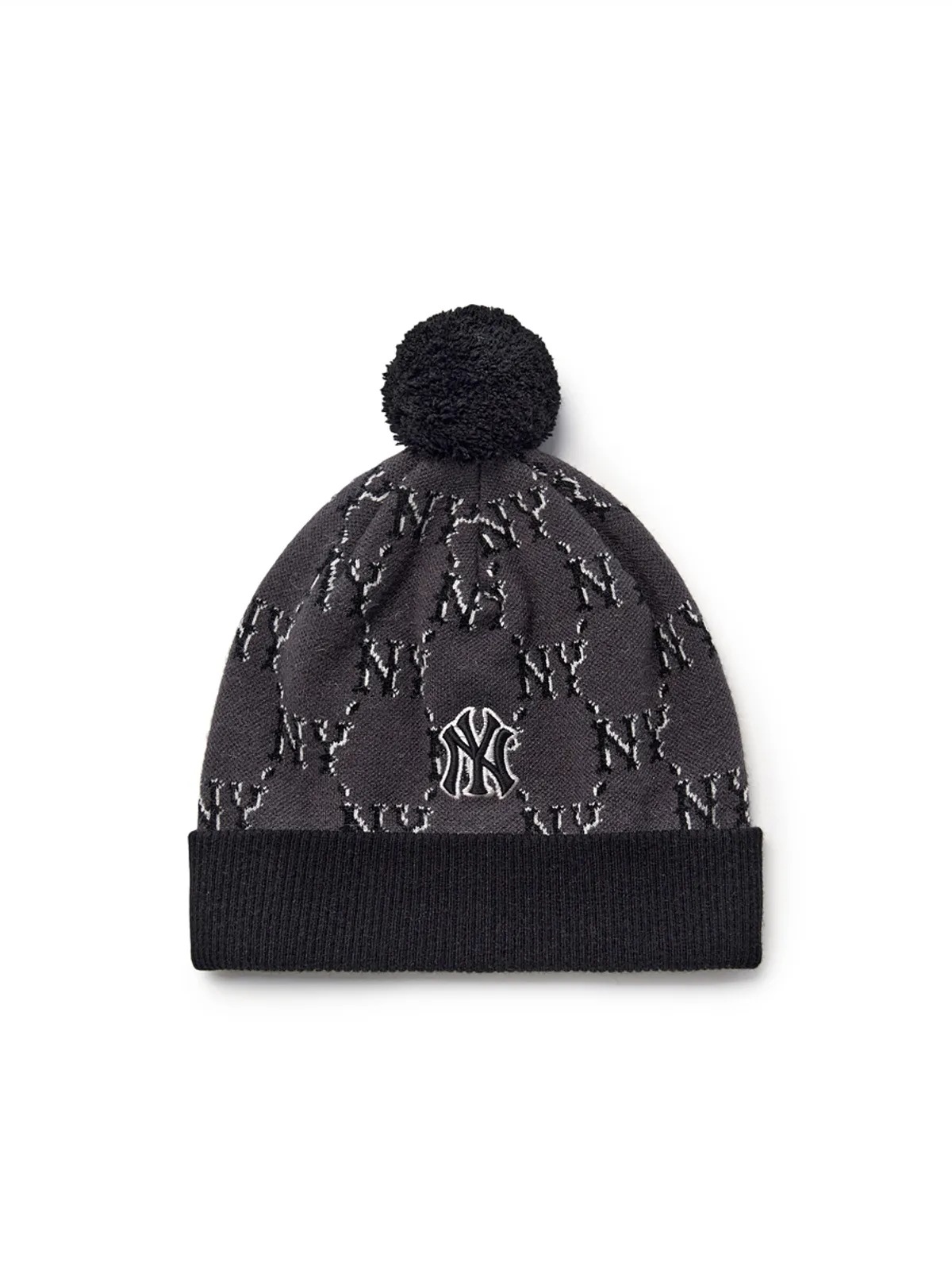 キッズ モノグラム ポンポン ビニー NY(Black)