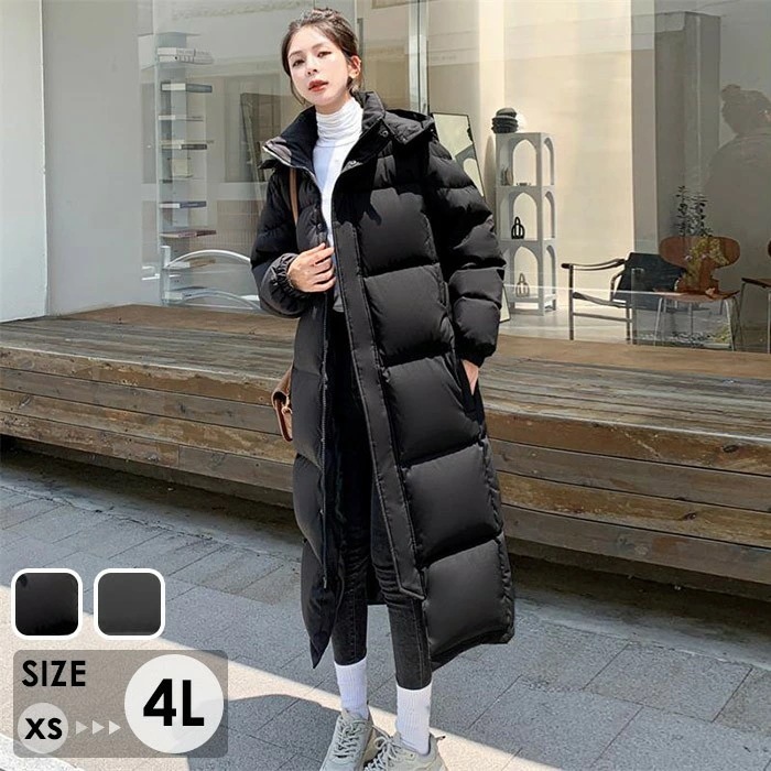 ダウンコート フード付き ベンチコート レディース ダウン ロング コート アウター ジャケット 冬 ロングダウンコート おしゃれ シンプル 防寒 小さいサイズ 大きいサイズ 柔らかい 防寒性 冬服