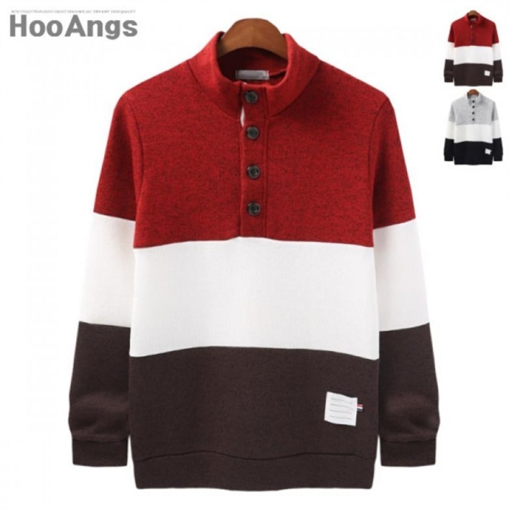 (ジュアンズ) 三段カラーネックボタン起毛ポーラー DRPT8555