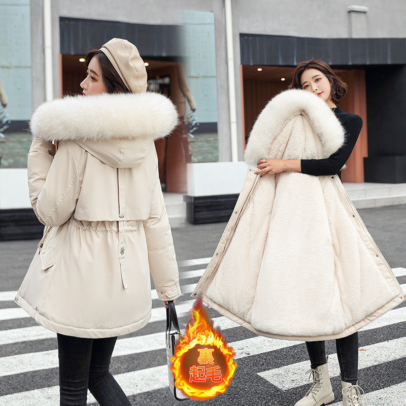 中綿コート ジャケット レディース ロングコート 裏起毛 ダウン コットン 冬服 防寒着 暖かい 厚手 フード付き カジュアル アウター ゆったり 厚手 大きい