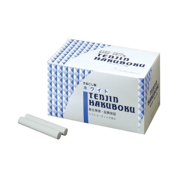 （まとめ）日本白墨 天神印チョーク（石膏カルシウム製） 白 CH-1 1箱（100本） [x5]