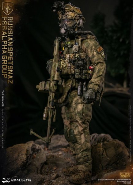DAMTOYS ロシア連邦安全局アルファチームFSB ALPHA機関銃手 1/6 アクションフィギュア 78092