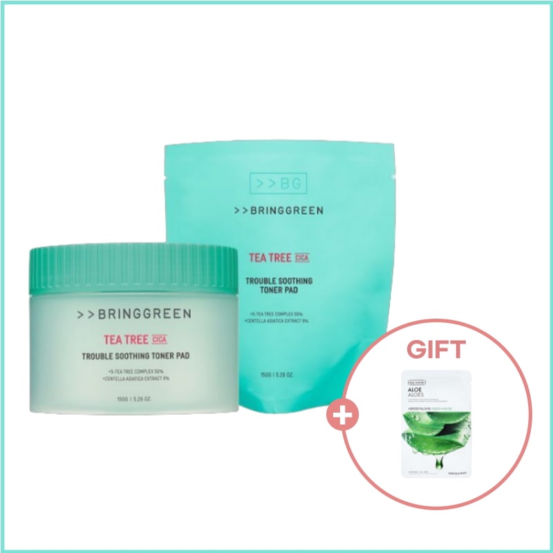 ティーツリーシカトラブルスージングトナーパッドピンクエディション 90枚(+詰め替え 90枚)